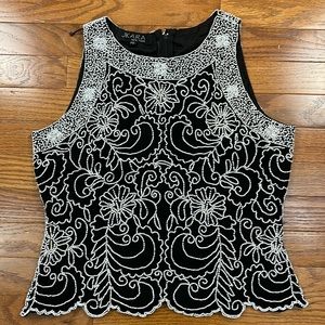 J Kara beaded vintage top. Size: Small petite